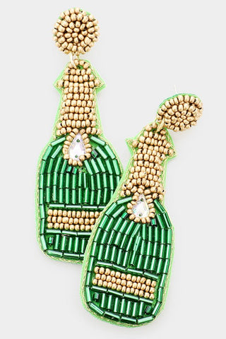 Green Bottle Earring