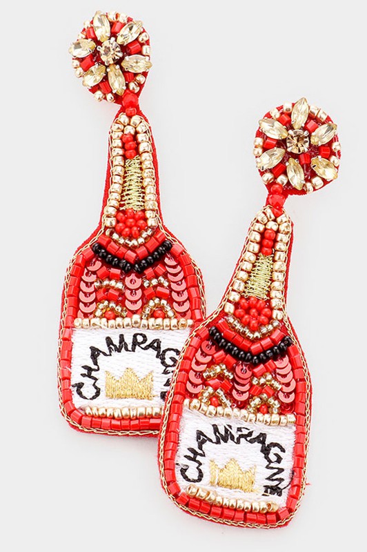 Red Champagne Earring