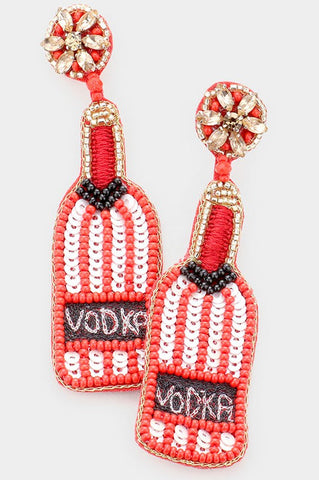 Red Vodka Earring