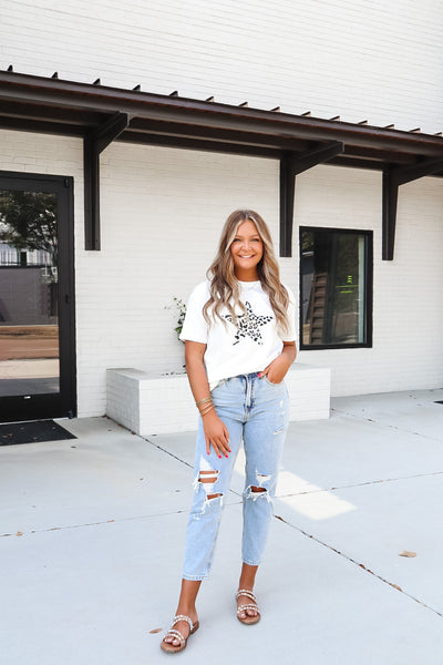 Leopard Star Graphic Tee