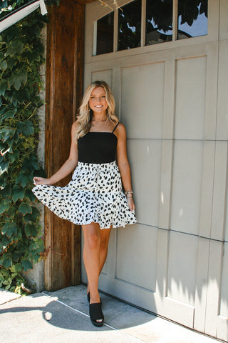 Leopard Print Ruffle Skirt